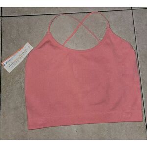 Colsie Peach Ribbed Bralette Size‎ Large NWT